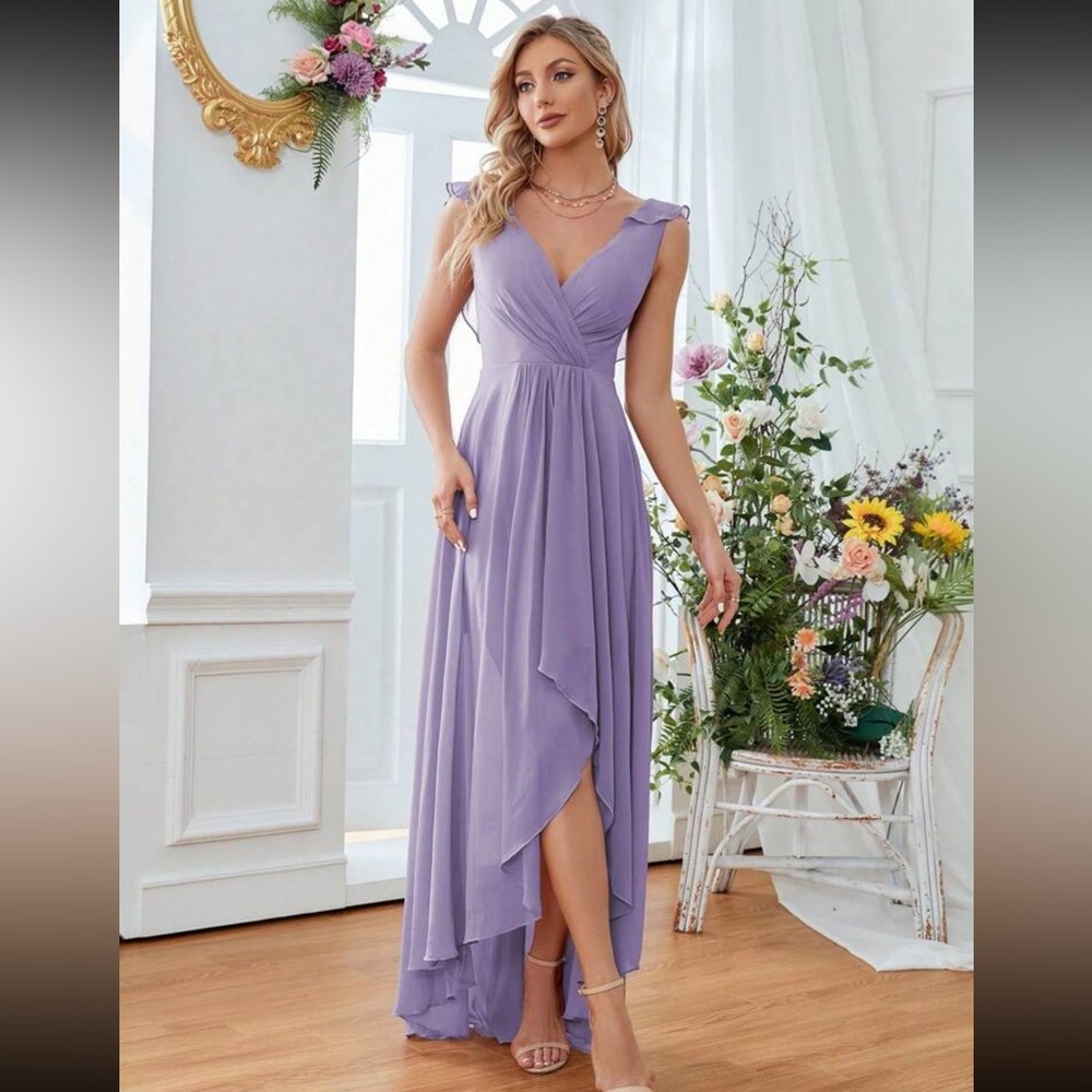Lilac Elegant Bridesmaid Dress